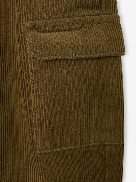 Pantalon bébé garçon velours kaki 4 - vertbaudet enfant 