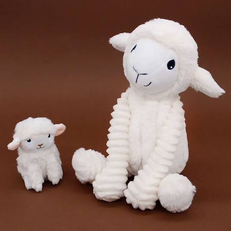 Peluche mouton maman et son bébé blanc Blanc 3 - vertbaudet enfant 