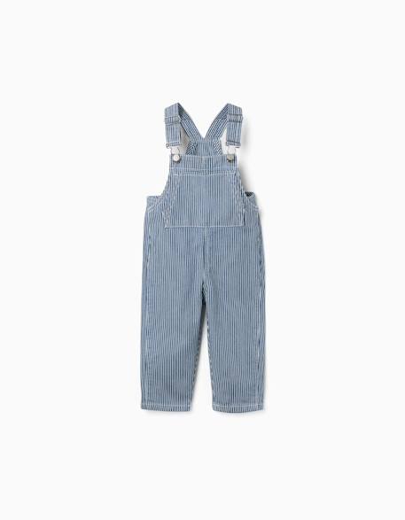 Bébé-Salopette en jean à rayures avec poches