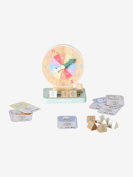 Horloge d'apprentissage en bois FSC® bois 1 - vertbaudet enfant 