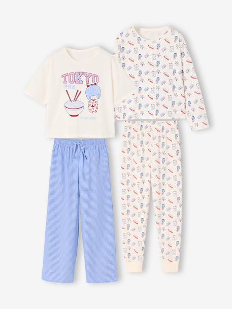 Lot de 2 pyjamas fille beige 1 - vertbaudet enfant 