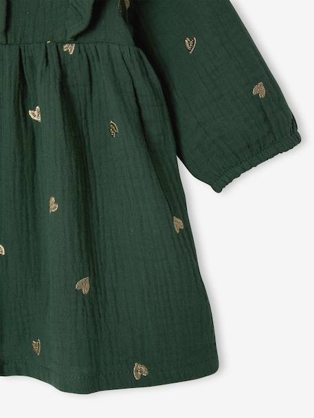 Robe bébé fille gaze vert 5 - vertbaudet enfant 
