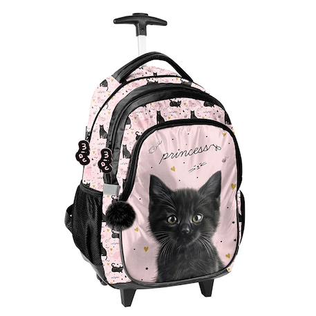 Fille-Accessoires-Fourniture scolaire-Cartable-Cartable à roulettes fille chiens et chats 2 compartiments