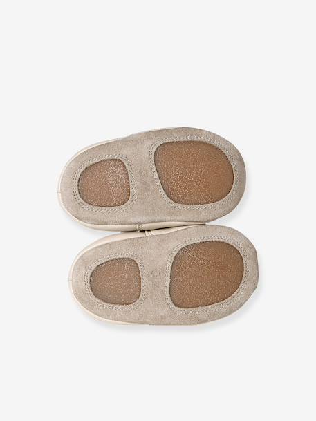 Chaussons bébé cuir souple beige 5 - vertbaudet enfant 