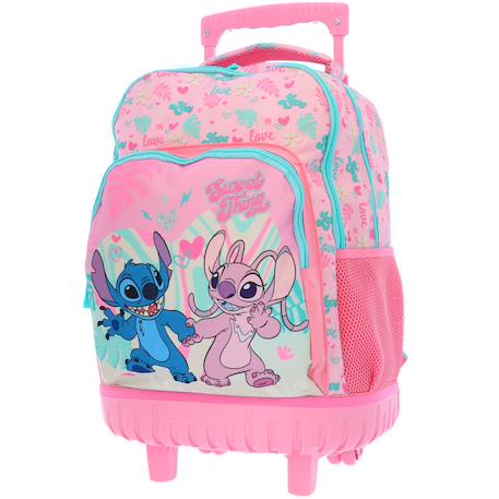 Fille-Accessoires-Fourniture scolaire-Cartable-Sac à dos à roulettes fille lilo & stitch 2 compartiments