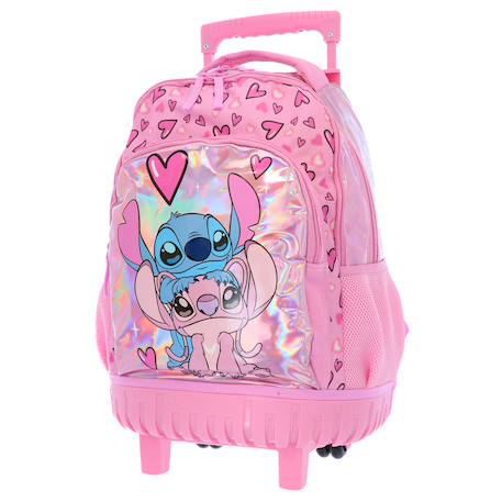 Fille-Accessoires-Fourniture scolaire-Cartable-Sac à dos à roulettes fille lilo & stitch 2 compartiments
