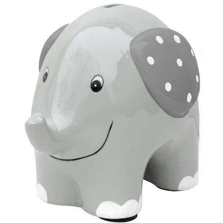 Tirelire éléphant en céramique pour enfant Gris 1 - vertbaudet enfant 
