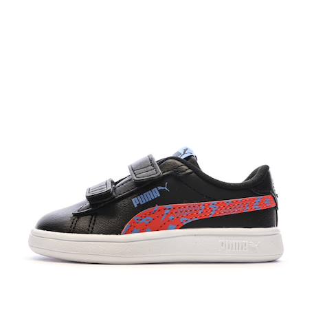 Baskets basses à scratch Noir+Noir rouge bleu 1 - vertbaudet enfant 