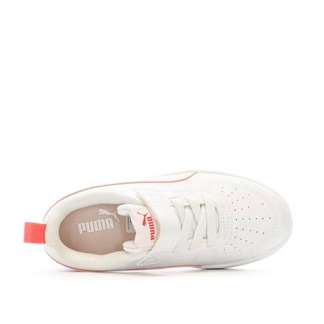 Baskets fille rickie junior Blanc+Rose 11 - vertbaudet enfant 