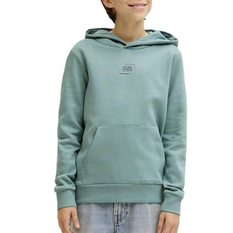 Sweat à capuche Bleu+Vert 5 - vertbaudet enfant 