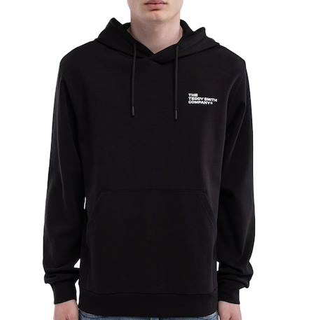 Sweat à capuche garçon Noir 2 - vertbaudet enfant 