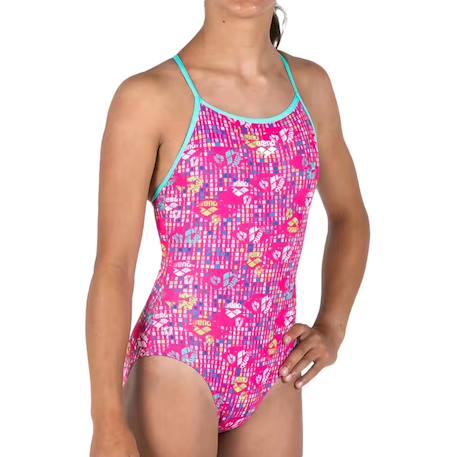 Maillots de bain 1 pièce fille allover Rose 2 - vertbaudet enfant 