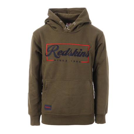 Sweat garçon hoodie Kaki 2 - vertbaudet enfant 