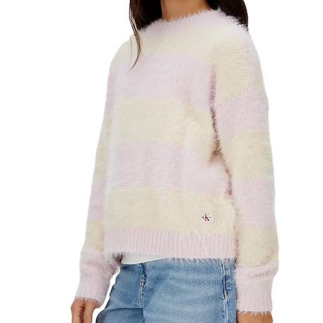 Pull fille ck stripe Rose 3 - vertbaudet enfant 