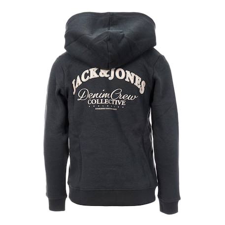 Sweat garçon à capuche brandes Beige+Bleu+Gris 9 - vertbaudet enfant 