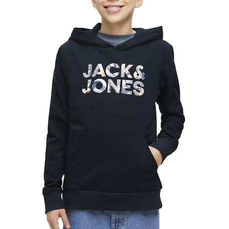Sweat garçon à capuche bryan Beige+Noir 7 - vertbaudet enfant 