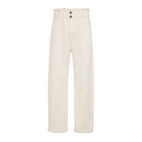 Jean fille paperbag Blanc 2 - vertbaudet enfant 