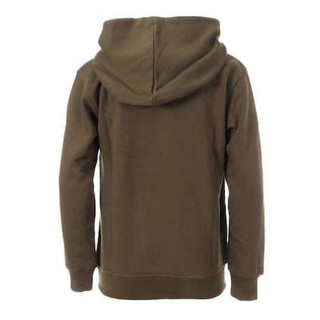 Sweat garçon hoodie Kaki 3 - vertbaudet enfant 