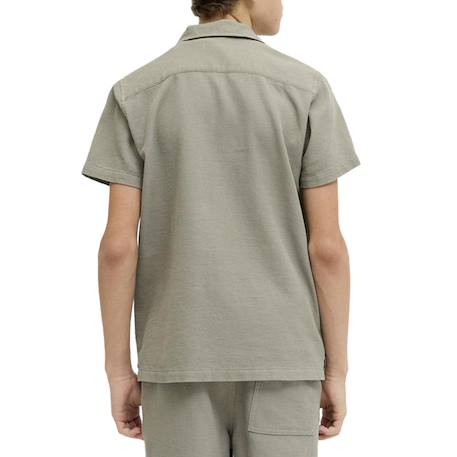 Chemise garçon manches courtes Global Beige+Bleu+Marine+Vert 15 - vertbaudet enfant 