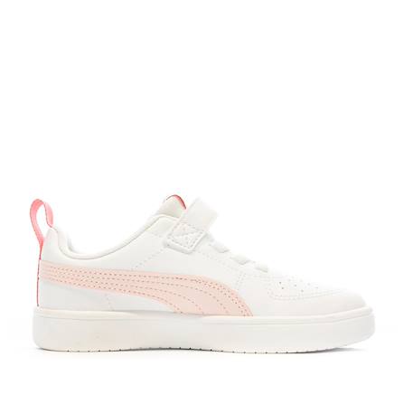 Baskets fille rickie junior Blanc+Rose 9 - vertbaudet enfant 