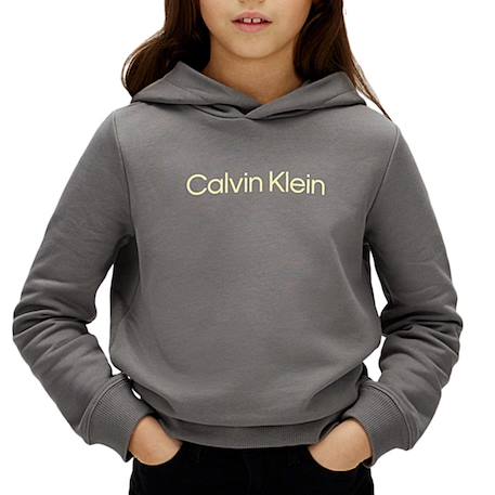 Sweat fille à capuche Gris 2 - vertbaudet enfant 