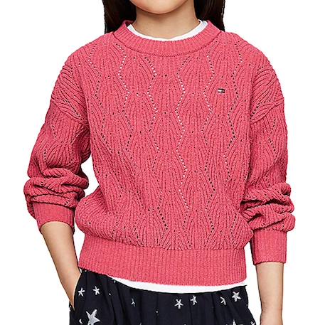 Pull fille chenille Rose 2 - vertbaudet enfant 