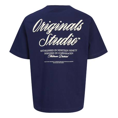 T-shirt à manches courtes garçon typo Beige+Bleu+Marine 9 - vertbaudet enfant 