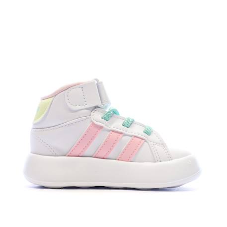 Baskets fille grand court mid Blanc 3 - vertbaudet enfant 