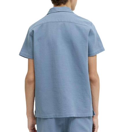 Chemise garçon manches courtes Global Beige+Bleu+Marine+Vert 7 - vertbaudet enfant 