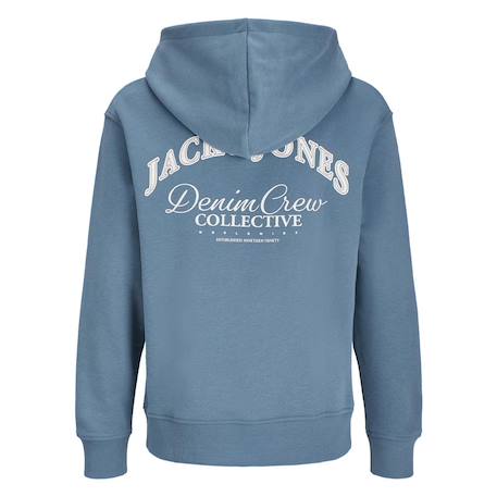 Sweat garçon à capuche brandes Beige+Bleu+Gris 6 - vertbaudet enfant 