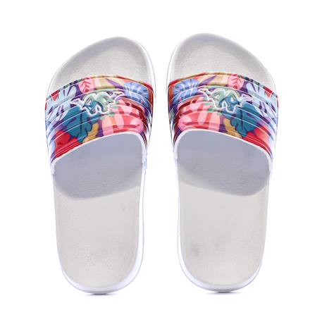 Claquettes à fleurs sarty 2 Blanc 4 - vertbaudet enfant 