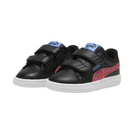 Baskets basses à scratch Noir+Noir rouge bleu 9 - vertbaudet enfant 