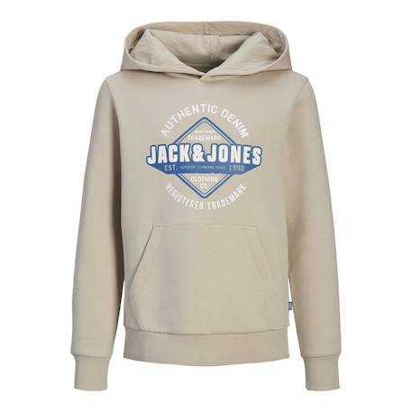 Sweat à capuche Beige 4 - vertbaudet enfant 
