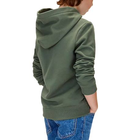 Sweat garçon à capuche small monogram Vert 3 - vertbaudet enfant 