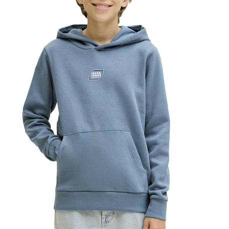 Sweat à capuche Bleu+Vert 2 - vertbaudet enfant 