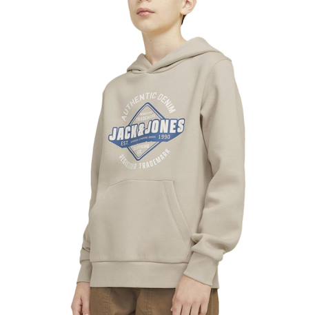 Sweat à capuche Beige 2 - vertbaudet enfant 