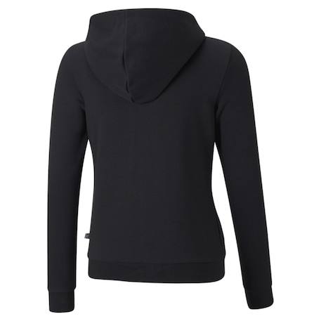Sweat zippé fille à capuche essential logo full Noir 3 - vertbaudet enfant 