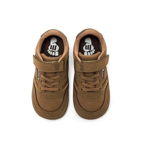 Sneakers garçon synthétique fermeture adhésive barefoot Blue+Brown 8 - vertbaudet enfant 