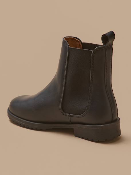 Boots chelsea cuir fille Encre 2 - vertbaudet enfant 