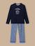 Pyjama imprimé garçon - coton biologique Carreaux bleu 1 - vertbaudet enfant 