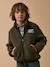 Cardigan garçon zippé en sherpa Kaki+Marine 1 - vertbaudet enfant 