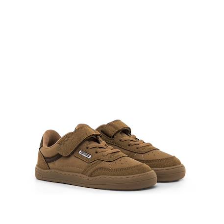 Sneakers garçon synthétique fermeture adhésive barefoot Blue+Brown 10 - vertbaudet enfant 