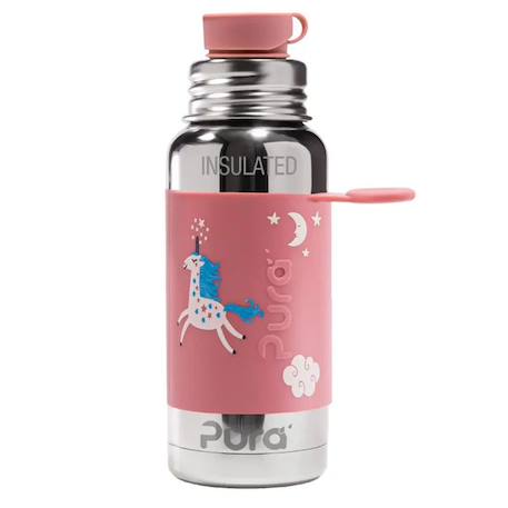 Gourde sport isotherme en inox 475 ml - licorne Rose 2 - vertbaudet enfant 