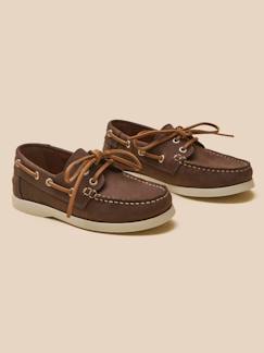Chaussures-Chaussures bateau en cuir garçon