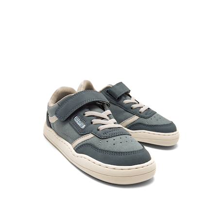 Sneakers garçon synthétique fermeture adhésive barefoot Blue+Brown 6 - vertbaudet enfant 
