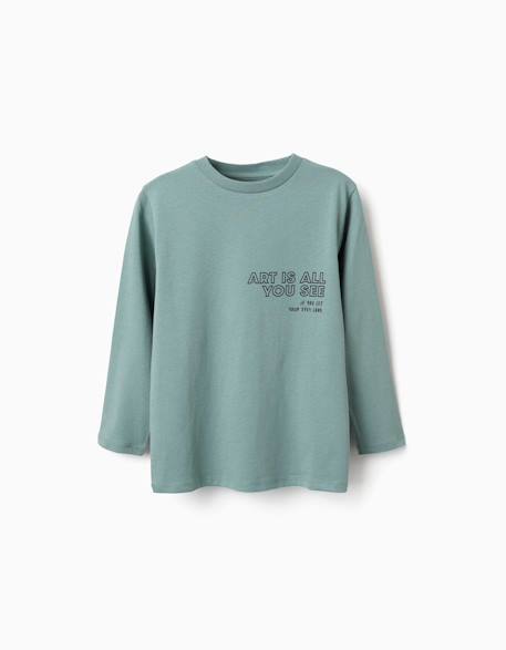 Lot de 2 t-shirts à manches longues avec imprimés Blanc+Jaune 2 - vertbaudet enfant 