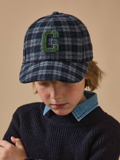 Casquette tweed adulte et enfant Carreaux gris 1 - vertbaudet enfant 