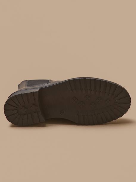 Boots chelsea cuir fille Encre 4 - vertbaudet enfant 