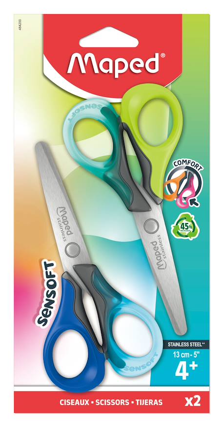 Lot de paires de ciseaux sensoft 13 cm Vert 1 - vertbaudet enfant 