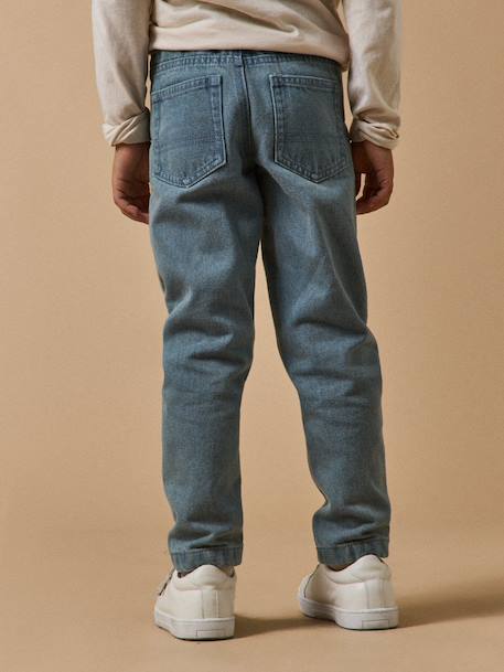 Jean relax garçon Denim bleu+Denim brut 2 - vertbaudet enfant 